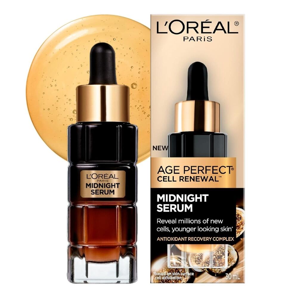 L'Oreal Age Perfect Cell Renewal Midnight Serum~ Anti-Aging Complex~1 fl oz/30ml